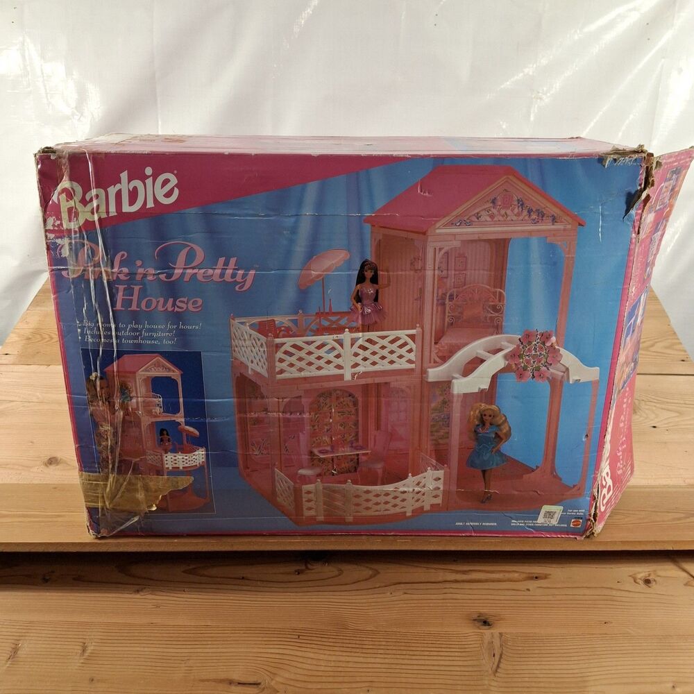 Vintage Barbie Pink And Pretty House Mattel 1995 Read